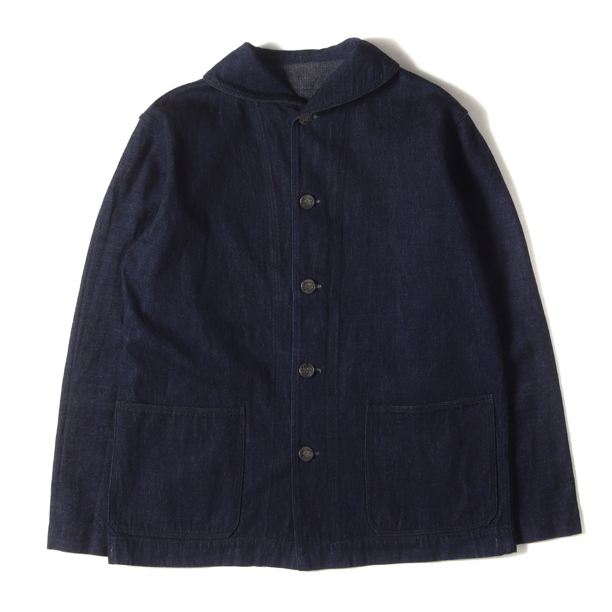 21SS U.S.NAVY ショールカラー デニム デッキジャケット / カバーオール(Lot 2142 USN DENIM DECK JACKET)