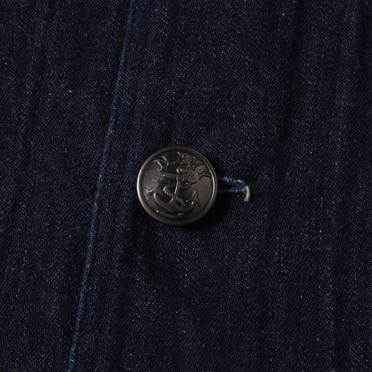 21SS U.S.NAVY ショールカラー デニム デッキジャケット / カバーオール(Lot 2142 USN DENIM DECK JACKET)