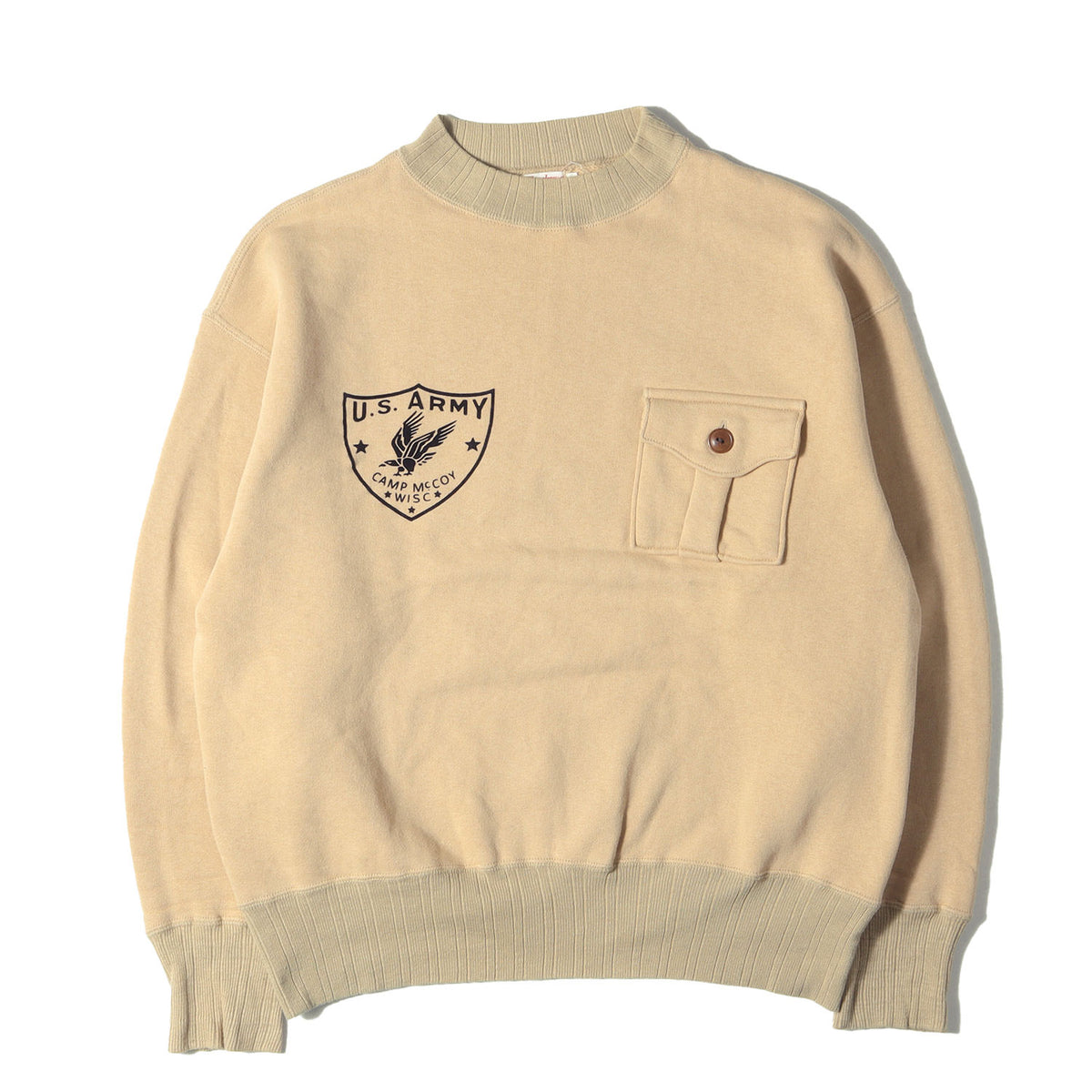 20AW ポケット付き 針抜きリブ ミリタリー スウェット(Lot.478 MILITARY SWEAT)