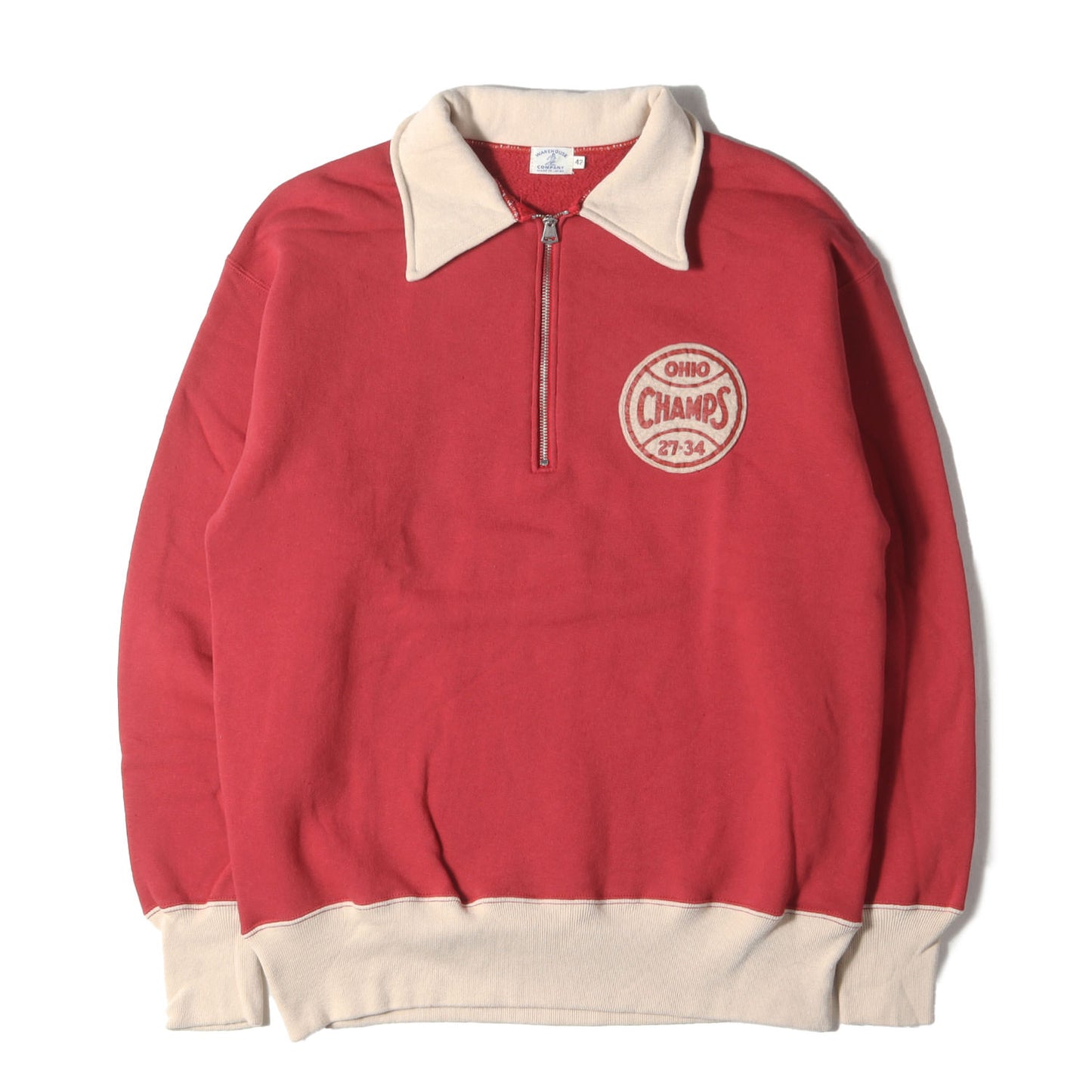 直営店限定 ハーフジップ 襟付き スウェット(Lot.495 RECO SPORTING GOODS)