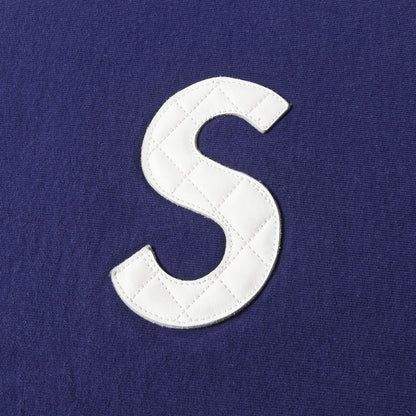 20SS レザーキルティング Sロゴ ワッペン スウェットパーカー(S Logo Hooded Sweatshirt)