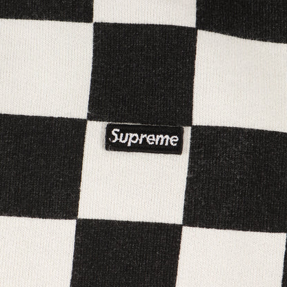 チェッカーフラッグ柄 スモールBOXロゴ スウェットパーカー(Checked Hoodie)