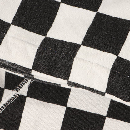 チェッカーフラッグ柄 スモールBOXロゴ スウェットパーカー(Checked Hoodie)