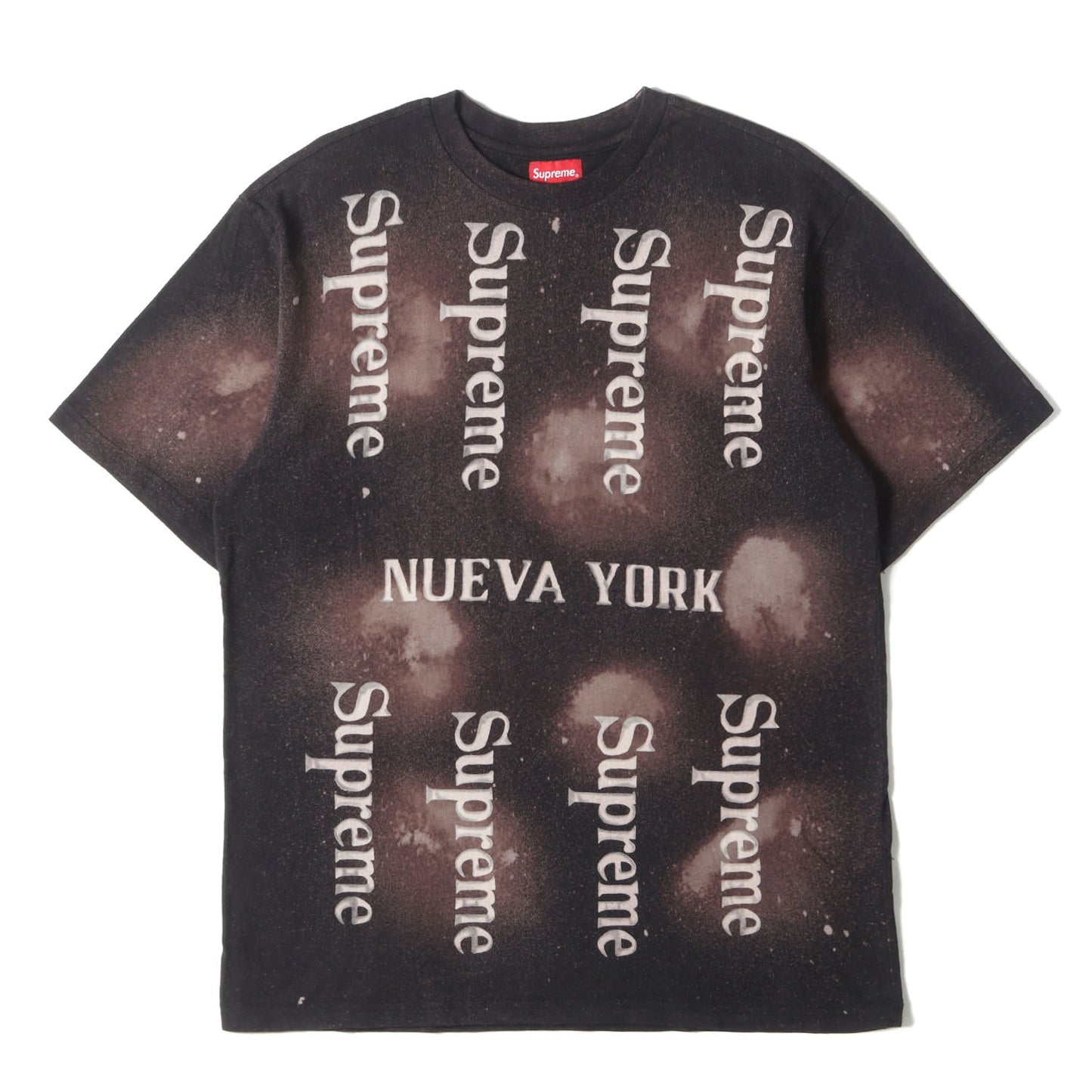 20SS ブリーチ加工 ブランドロゴ Tシャツ(Nueva York S/S Top)