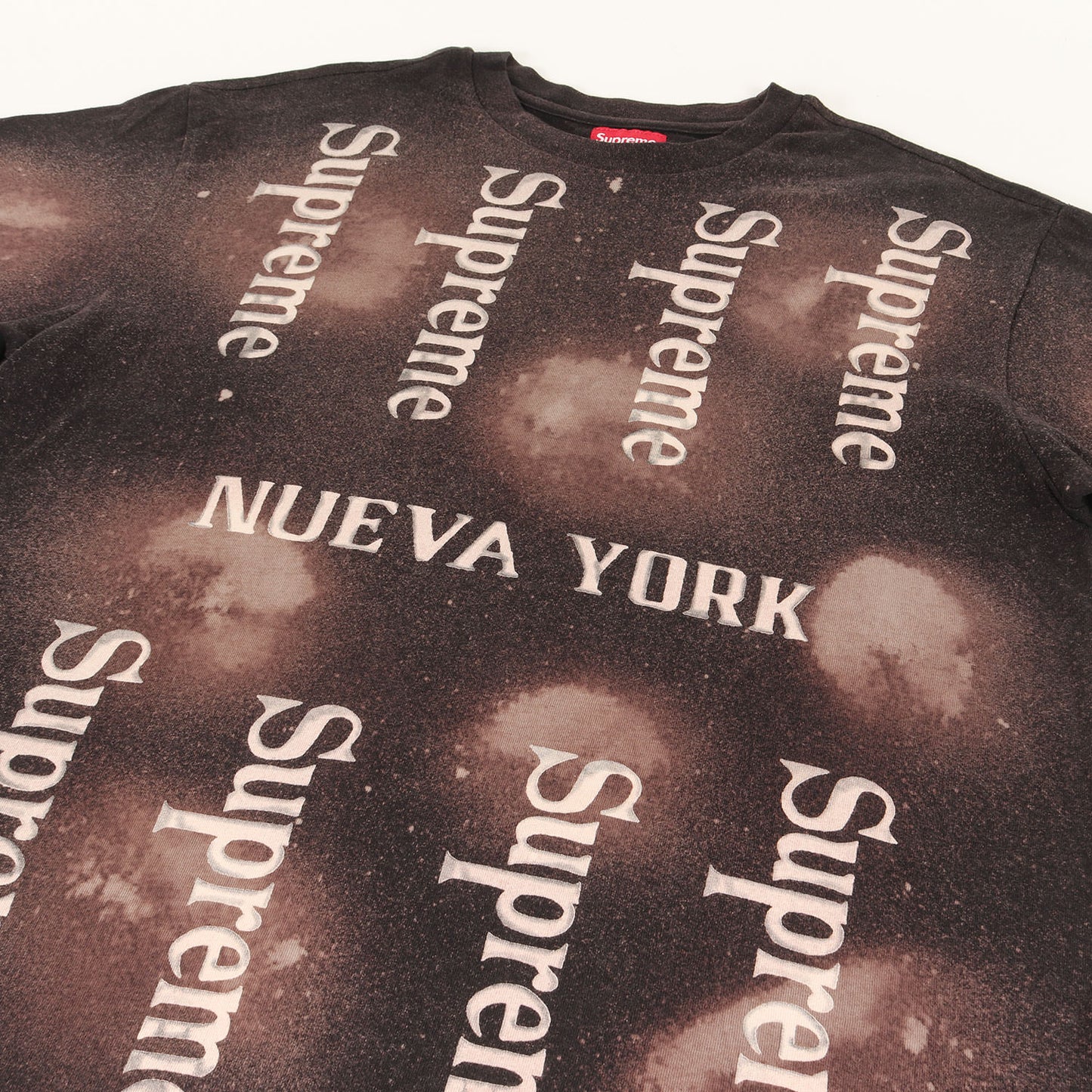 20SS ブリーチ加工 ブランドロゴ Tシャツ(Nueva York S/S Top)