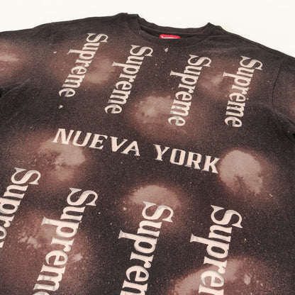 20SS ブリーチ加工 ブランドロゴ Tシャツ(Nueva York S/S Top)