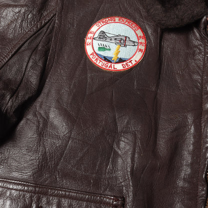 70s 米軍実物 U.S.NAVY G-1 フライトジャケット パッチ付き(MIL-J-7823D WP)