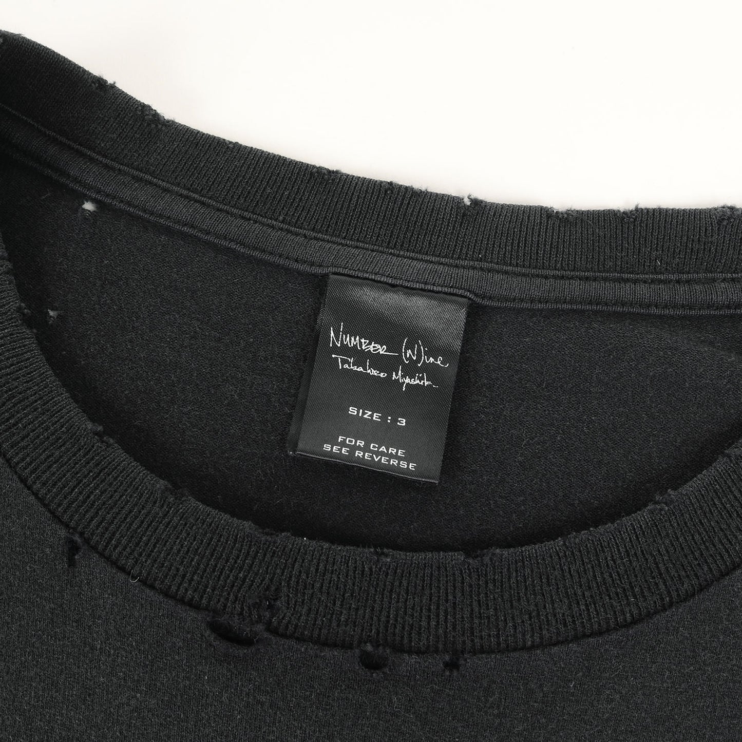 06SS ローズ期 ダメージ加工 メッセージロゴ Tシャツ
