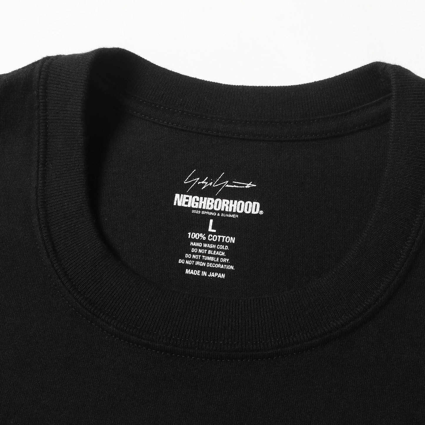 23SS ×Yohji Yamamoto POUR HOMME コラボロゴ クルーネック Tシャツ