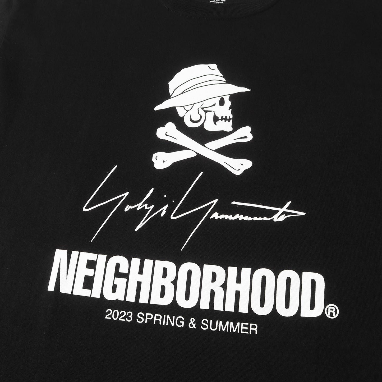 23SS ×Yohji Yamamoto POUR HOMME コラボロゴ クルーネック Tシャツ