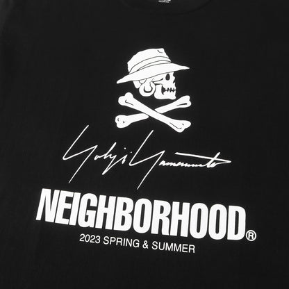 23SS ×Yohji Yamamoto POUR HOMME コラボロゴ クルーネック Tシャツ