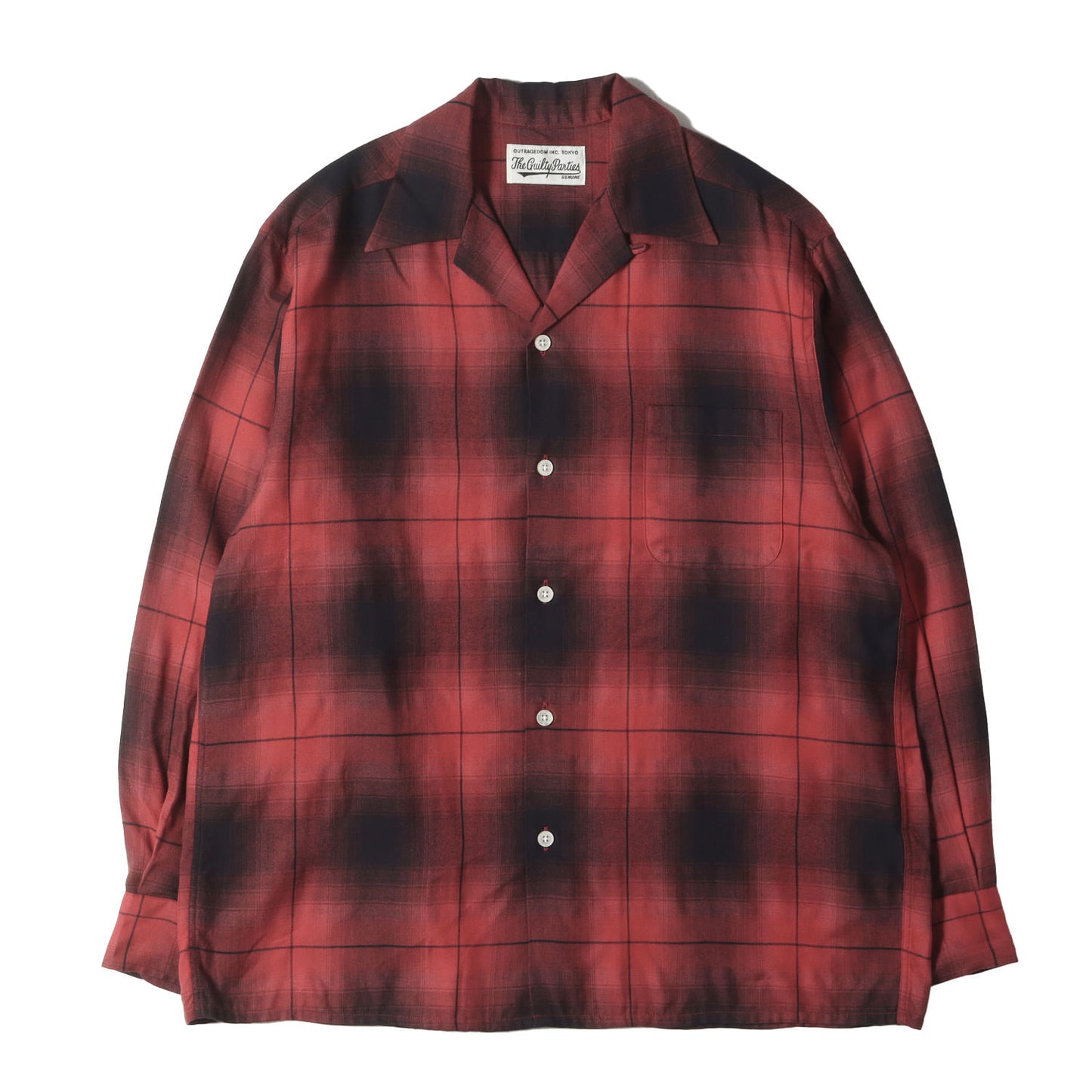 23AW オンブレチェック オープンカラー レーヨン シャツ(OMBRAY CHECK OPEN COLLAR SHIRT L/S)