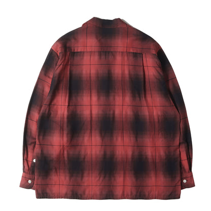 23AW オンブレチェック オープンカラー レーヨン シャツ(OMBRAY CHECK OPEN COLLAR SHIRT L/S)