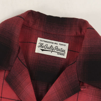 23AW オンブレチェック オープンカラー レーヨン シャツ(OMBRAY CHECK OPEN COLLAR SHIRT L/S)
