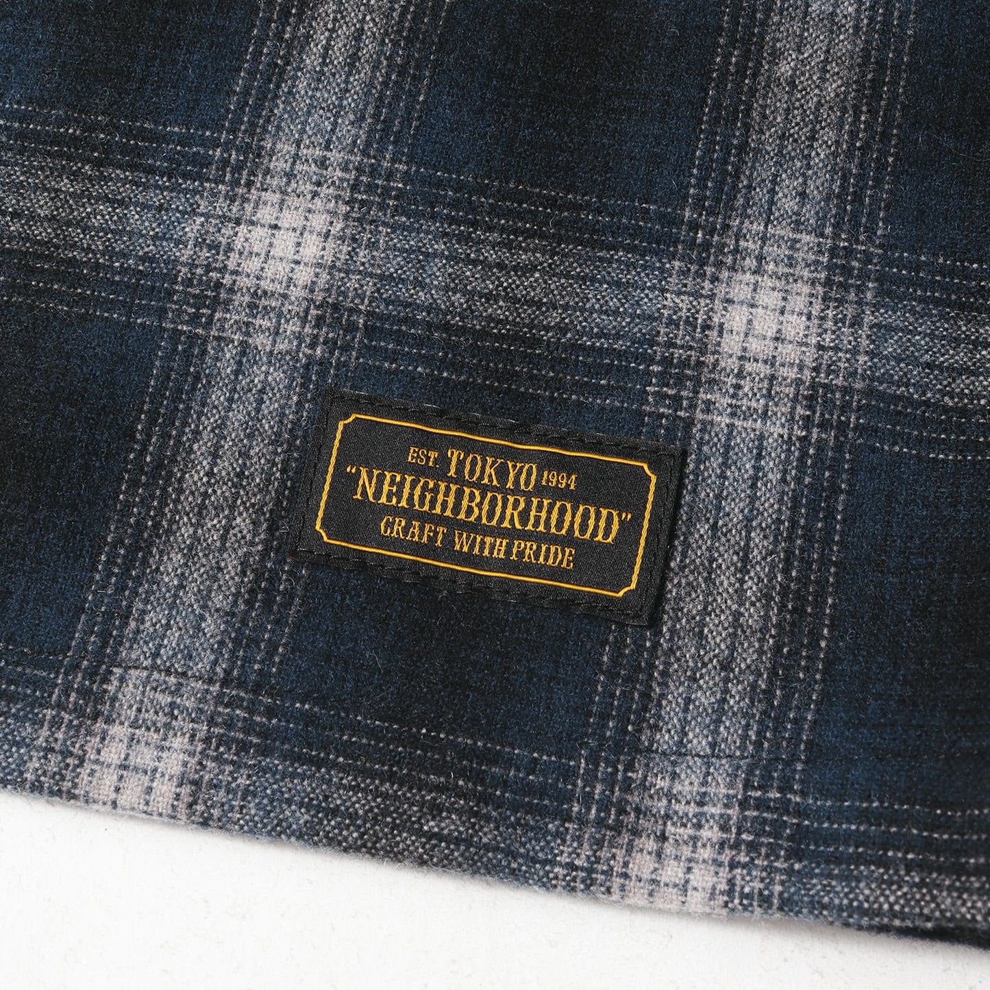 オープンカラー オンブレチェック ウールシャツ(B&C / W-SHIRT . LS)