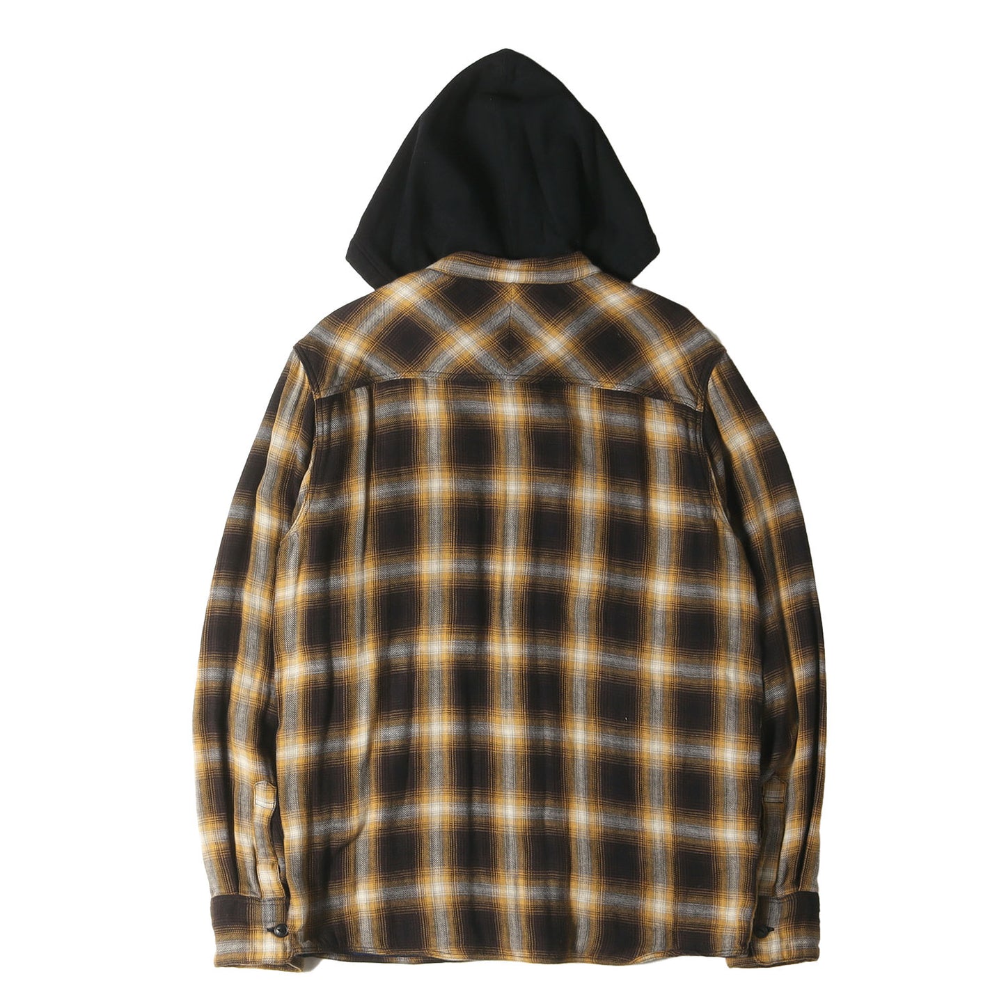 フード付き チェック フランネルシャツ(FLICK HOODED / C-SHIRT . LS)