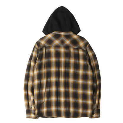 フード付き チェック フランネルシャツ(FLICK HOODED / C-SHIRT . LS)