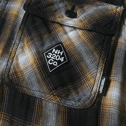 フード付き チェック フランネルシャツ(FLICK HOODED / C-SHIRT . LS)
