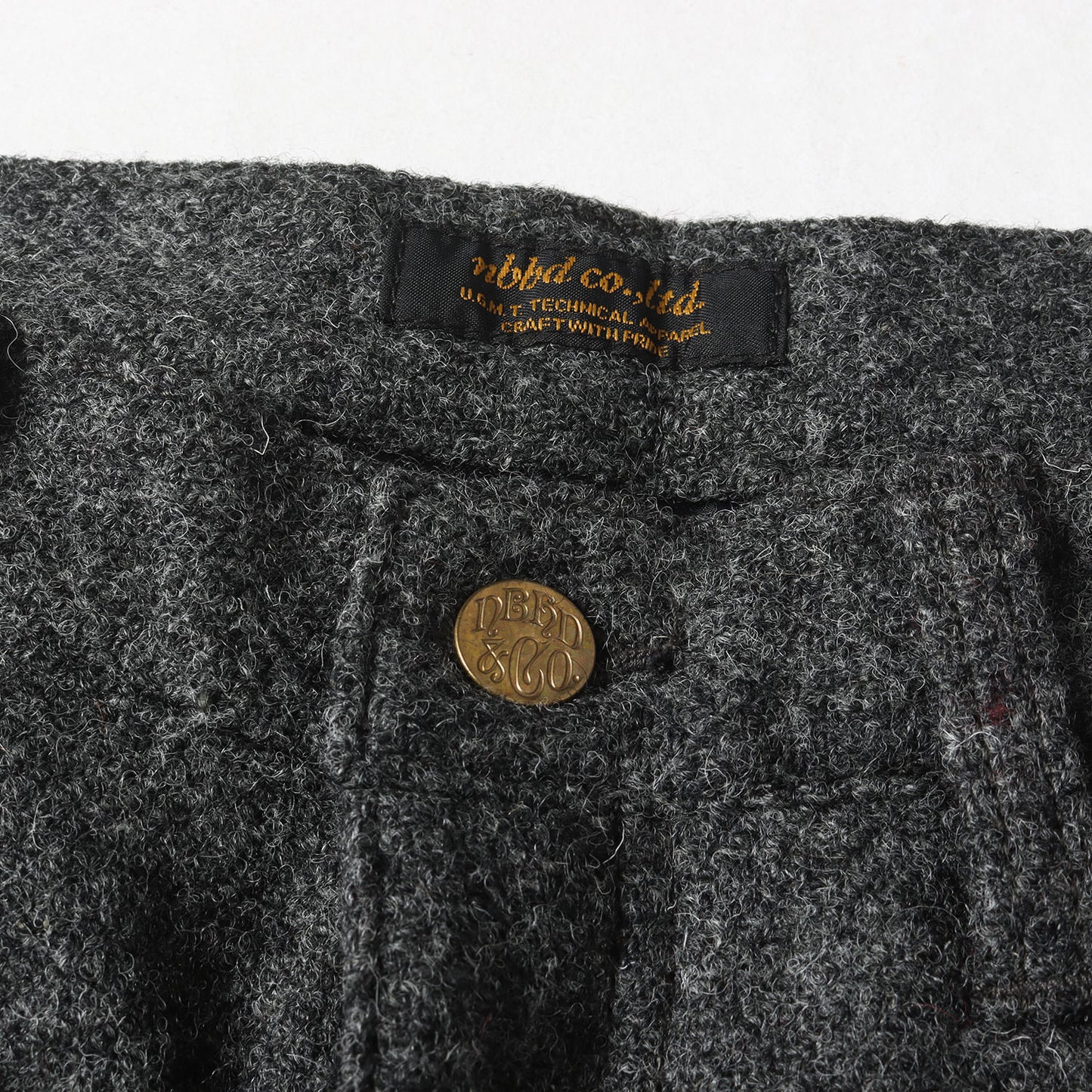 ×HARRIS TWEED ハリスツイード ストレート パンツ(LUMBERS.MID SOLID / W-PT)