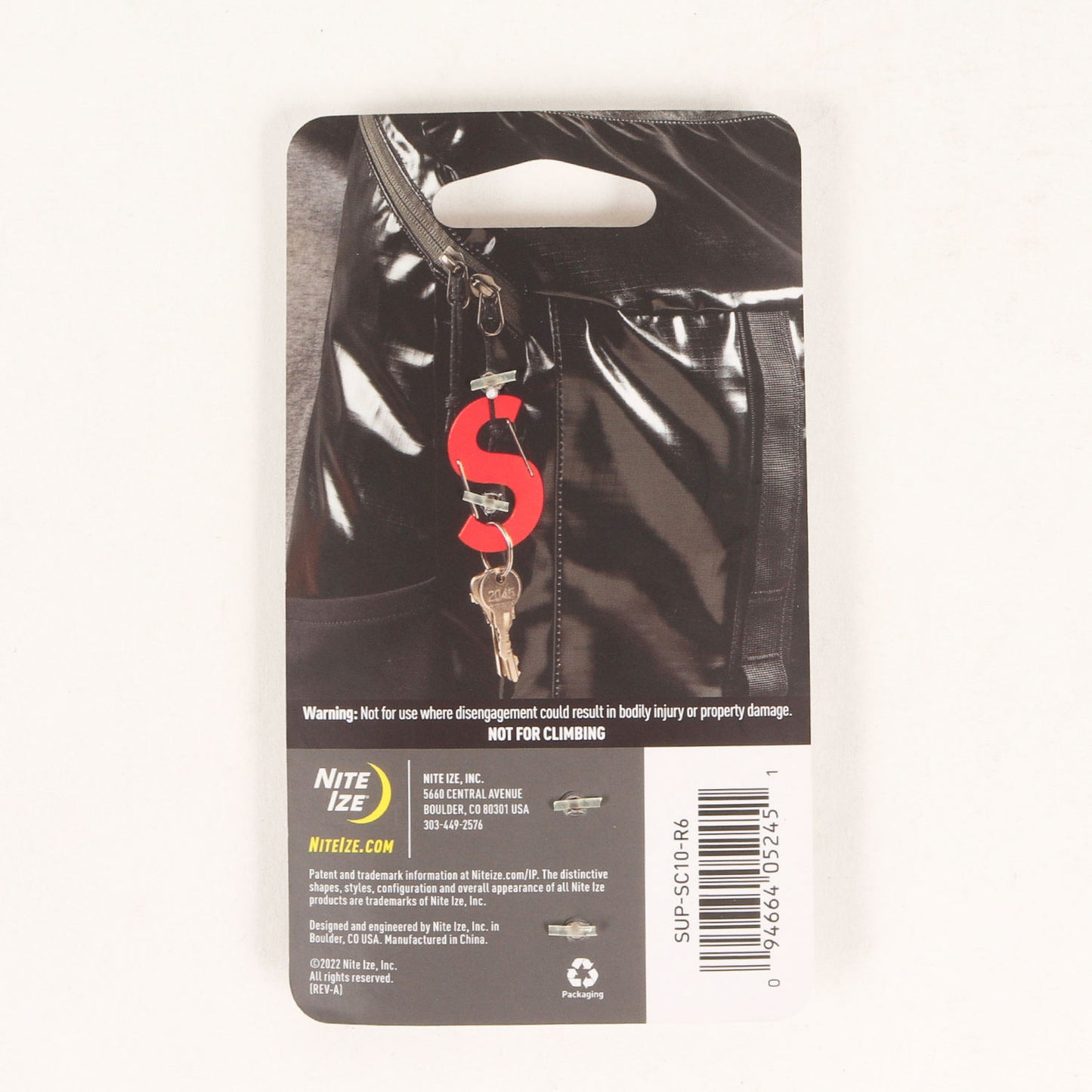 21AW ×Nite Ize Sロゴ キーチェーン / カラビナ(S Logo Keychain)