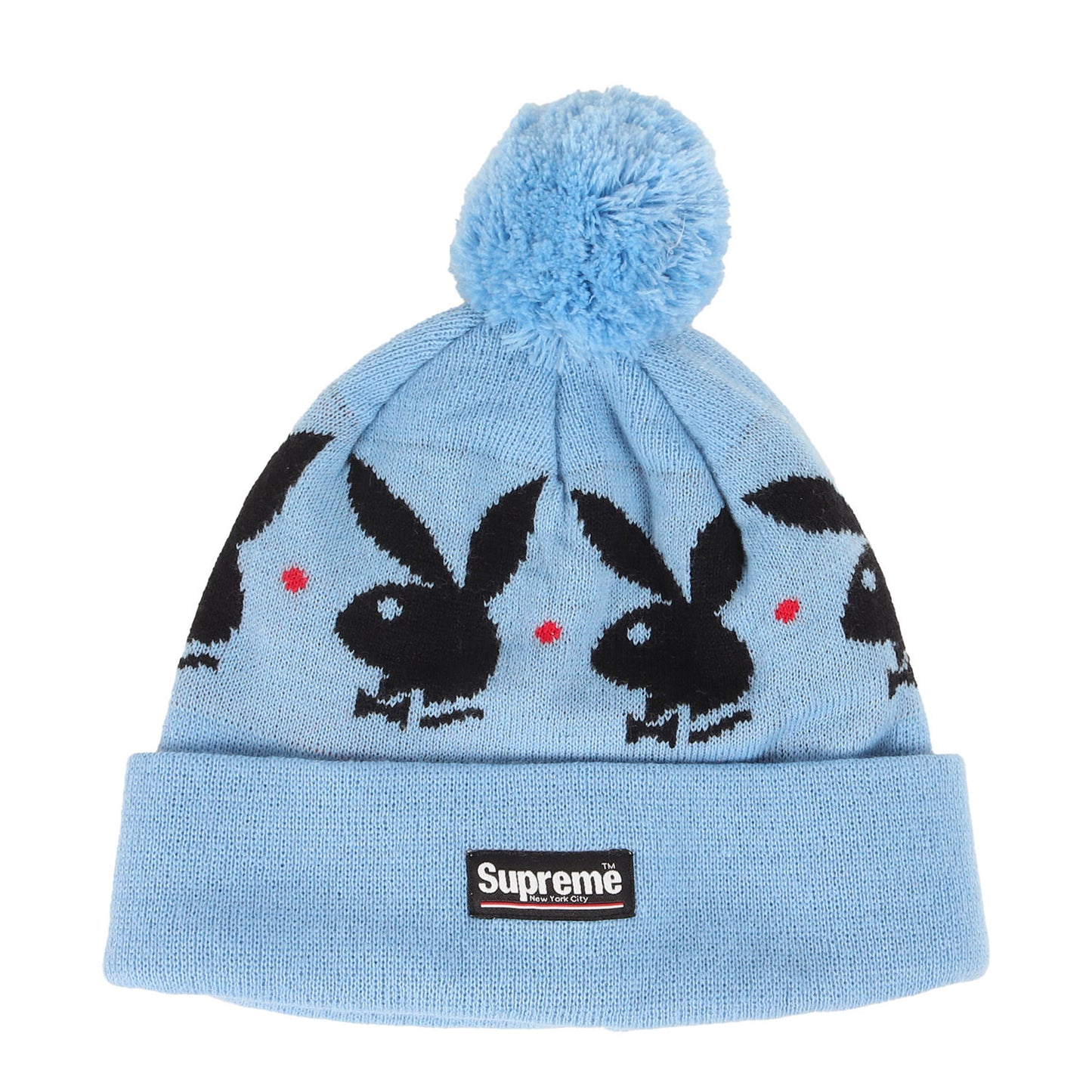 ×PLAYBOY ボンボン付き ニットビーニー(Beanie)