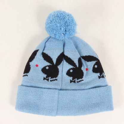 ×PLAYBOY ボンボン付き ニットビーニー(Beanie)