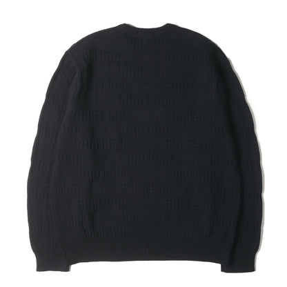 ジャガードロゴ柄 コットンニット セーター(Raised Logo Sweater)