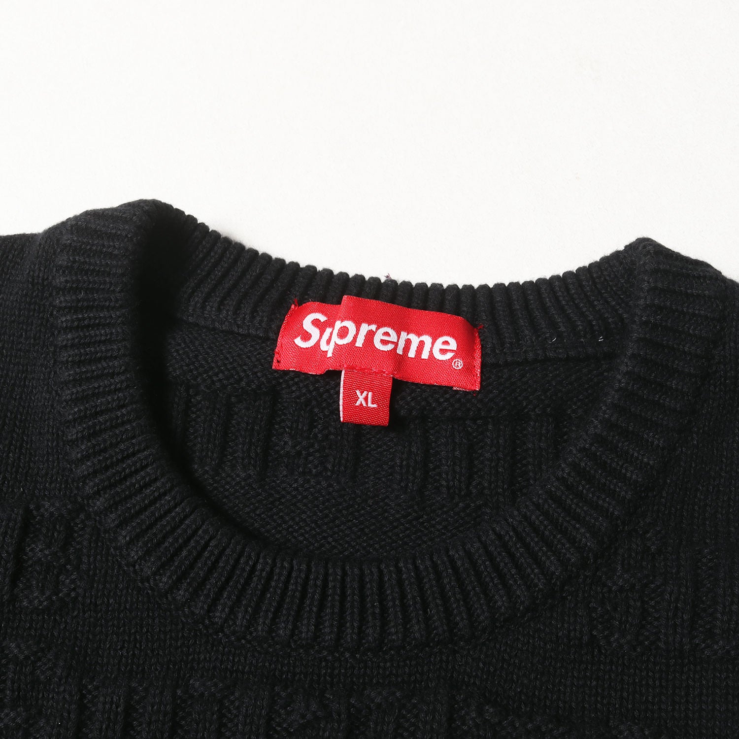 Supreme (シュプリーム) ジャガードロゴ柄 コットンニット セーター 