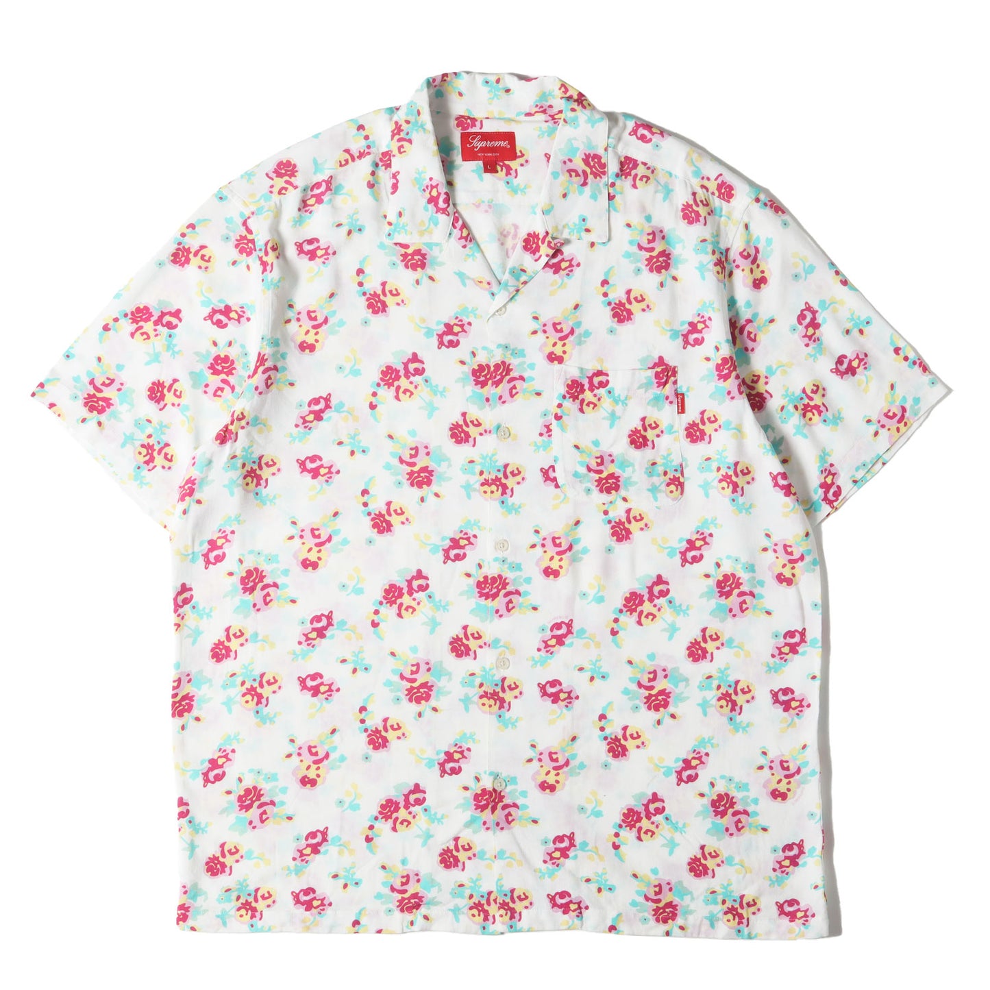 20SS フローラル柄 オープンカラー レーヨン 半袖シャツ(Floral Rayon S/S Shirt)