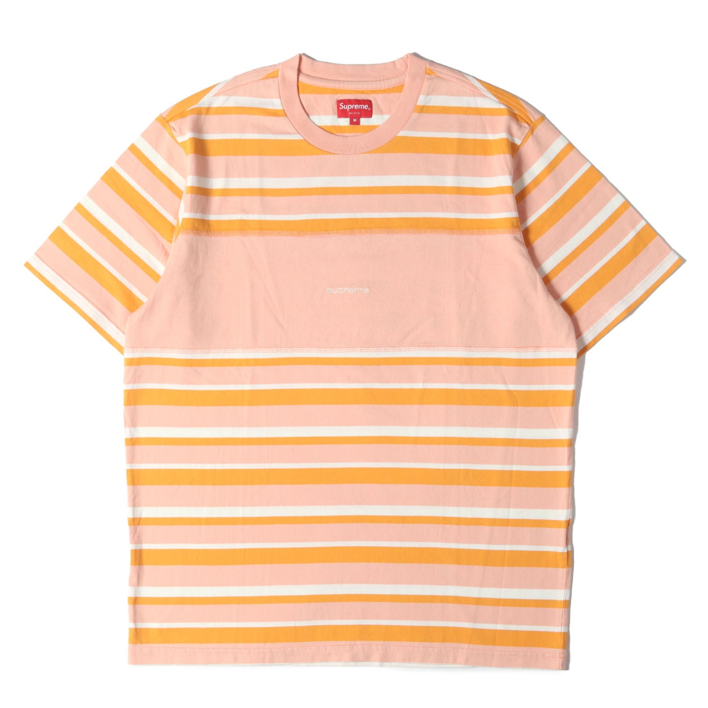 20SS ロゴ刺繍 ブロックド ボーダー Tシャツ(Blocked Stripe S/S Top)