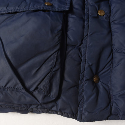 [USA製 黒タグ 前期] 80s フード付き ナイロン ダウンジャケット