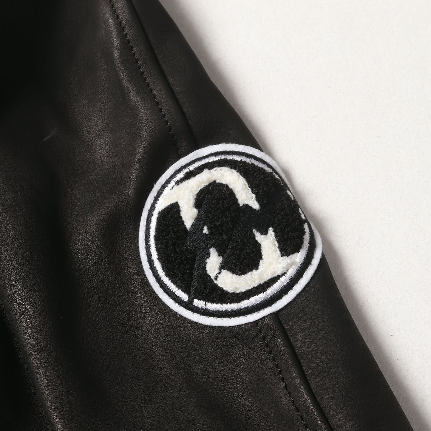 20AW ×fragment design 袖レザー メルトンウール スタジャン(STADIUM JUMPER)