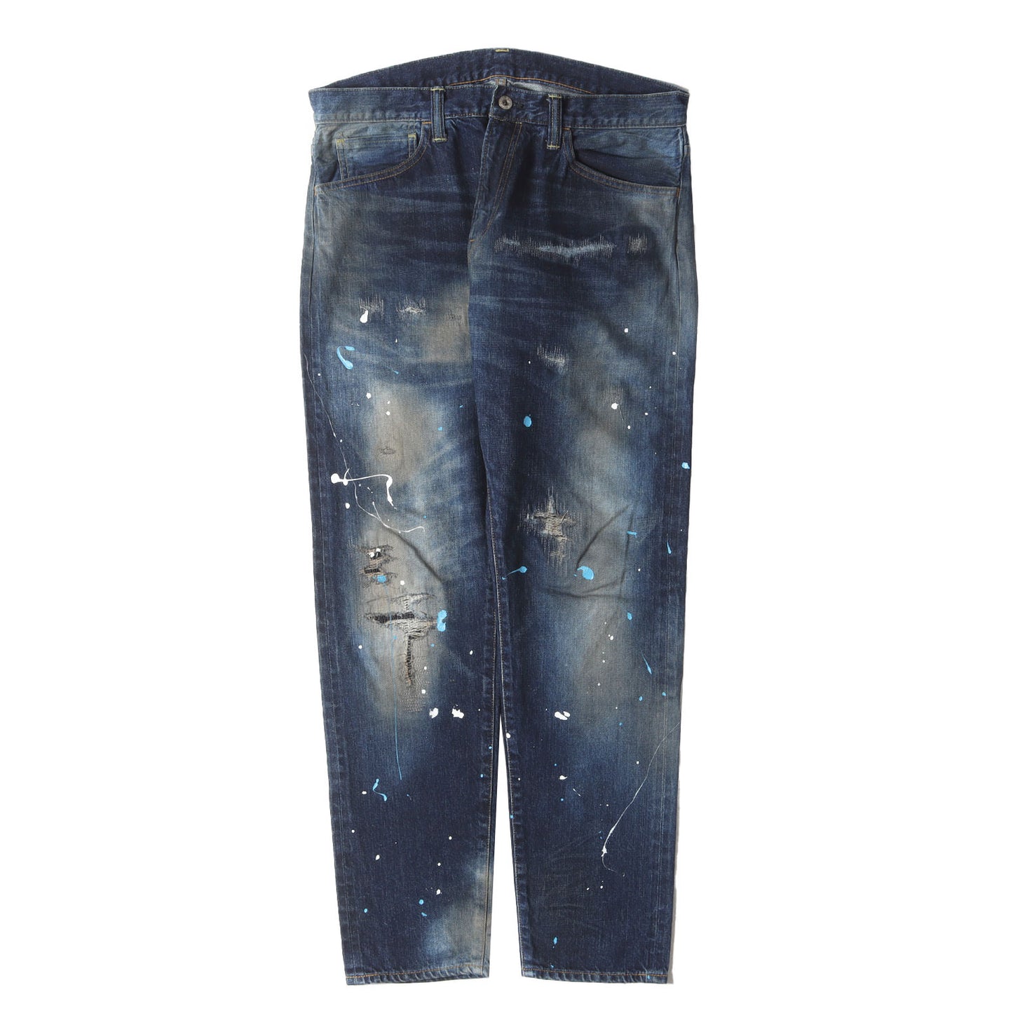 21AW ×fragment design ペンキ&ヴィンテージ加工 デニムパンツ(DAMAGE DENIM PANTS)