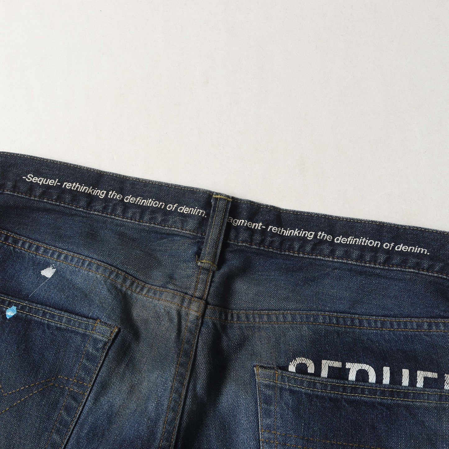 21AW ×fragment design ペンキ&ヴィンテージ加工 デニムパンツ(DAMAGE DENIM PANTS)