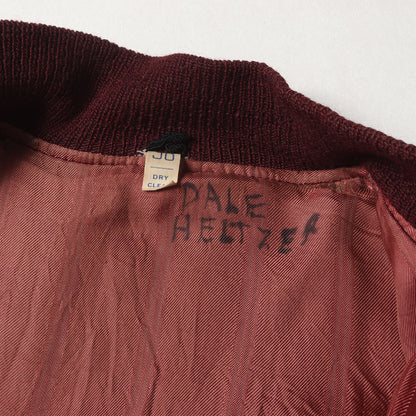 60～70s A＆B SPORTING GOODS CO. 袖レザー 無地 メルトンウール スタジャン