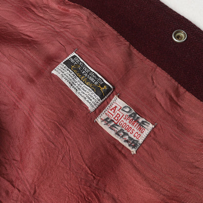 60～70s A＆B SPORTING GOODS CO. 袖レザー 無地 メルトンウール スタジャン