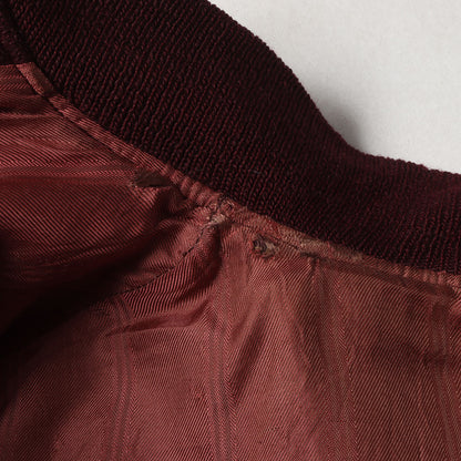 60～70s A＆B SPORTING GOODS CO. 袖レザー 無地 メルトンウール スタジャン