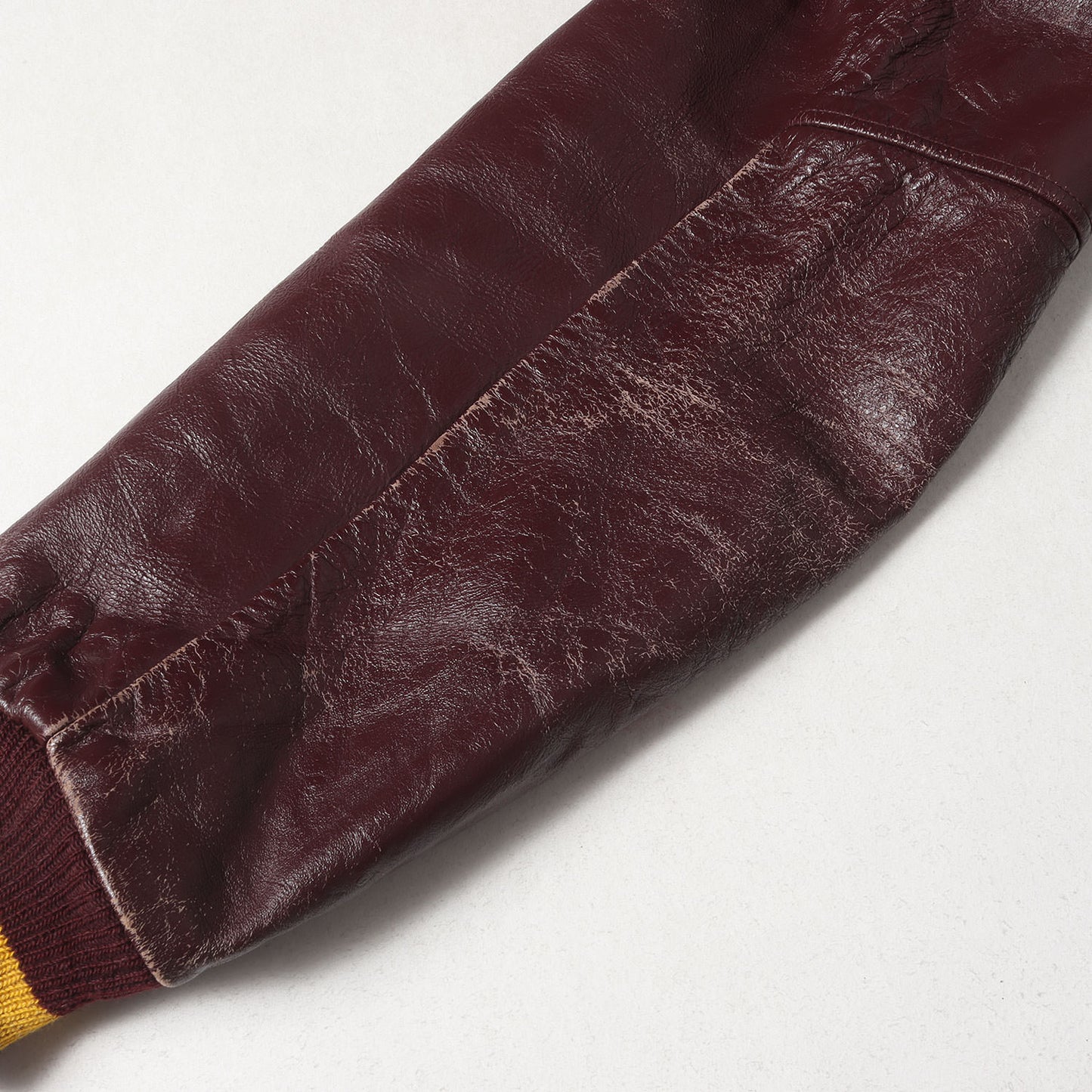 60～70s A＆B SPORTING GOODS CO. 袖レザー 無地 メルトンウール スタジャン