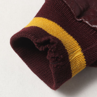 60～70s A＆B SPORTING GOODS CO. 袖レザー 無地 メルトンウール スタジャン