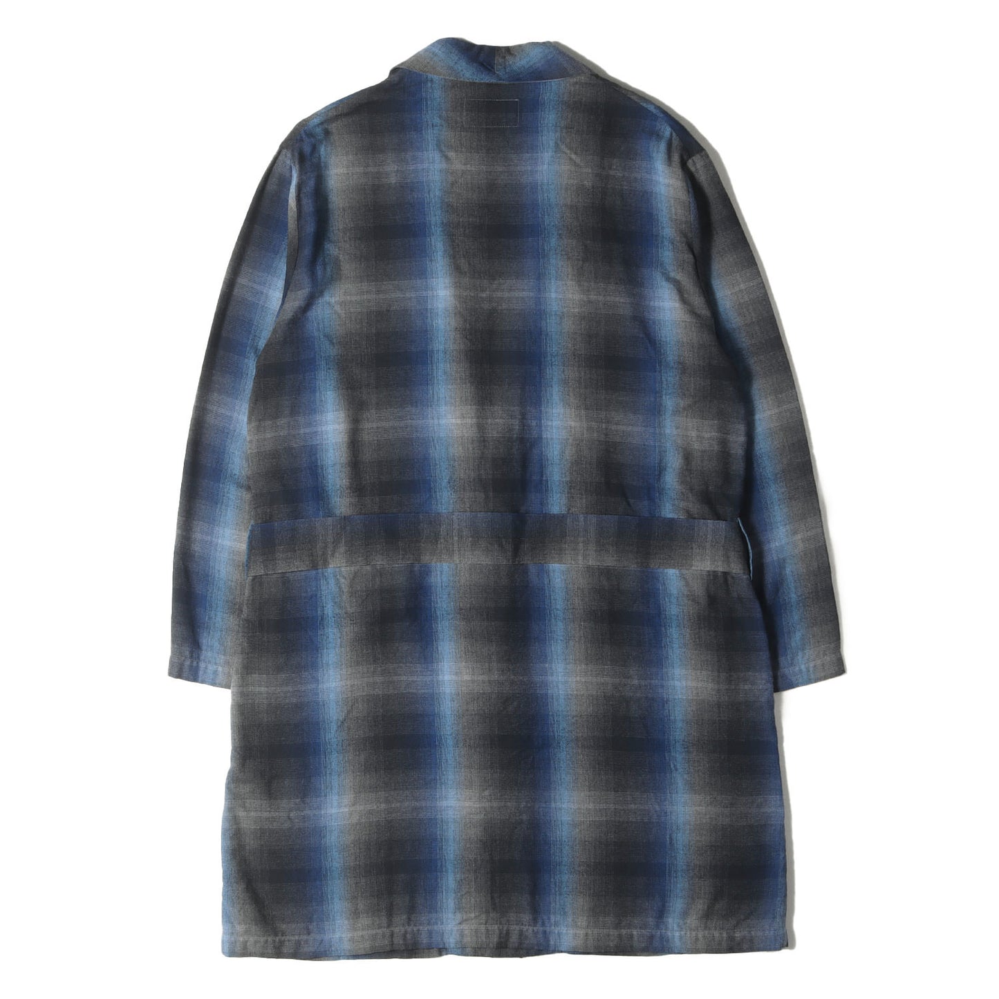 オンブレチェック レーヨン ガウン コート(OMBRAY CHECK GOWN COAT)