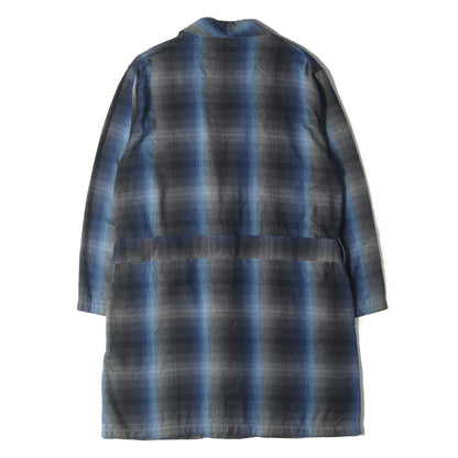 オンブレチェック レーヨン ガウン コート(OMBRAY CHECK GOWN COAT)