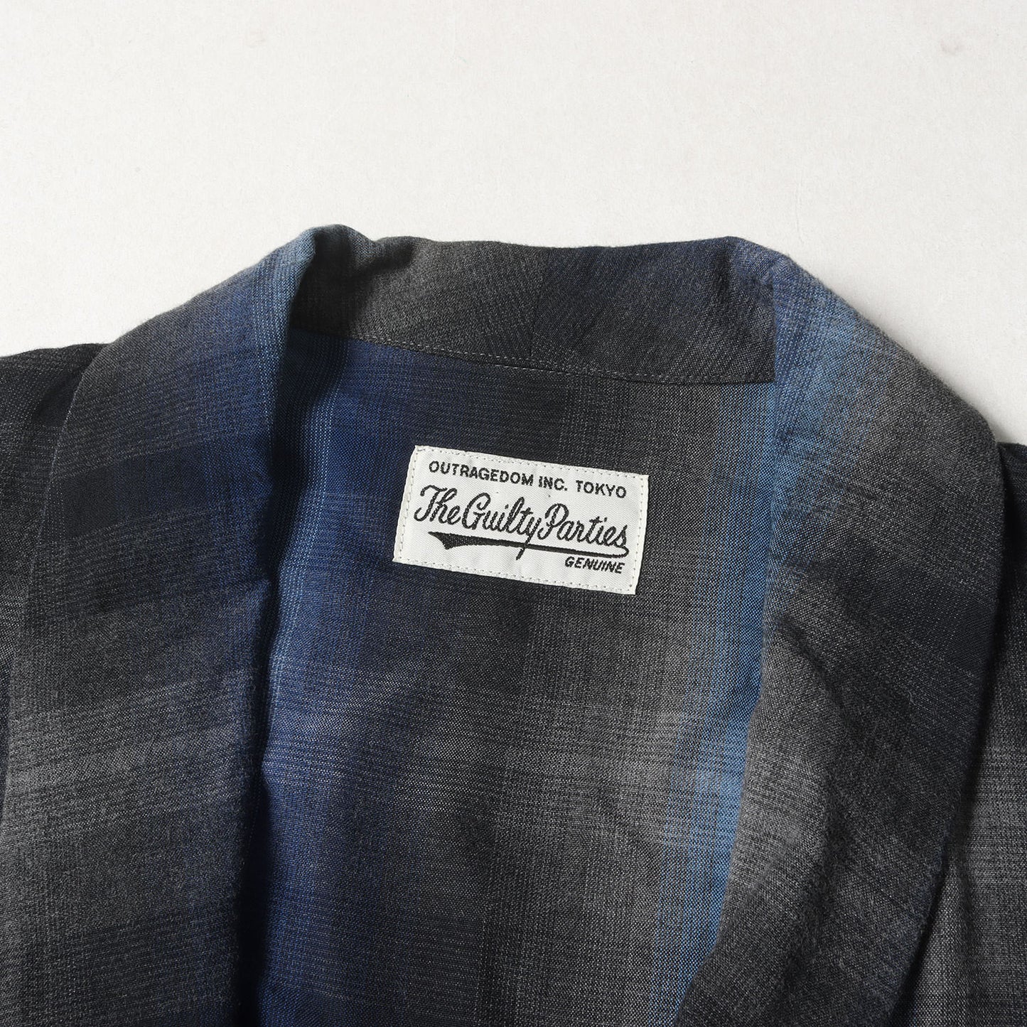 オンブレチェック レーヨン ガウン コート(OMBRAY CHECK GOWN COAT)