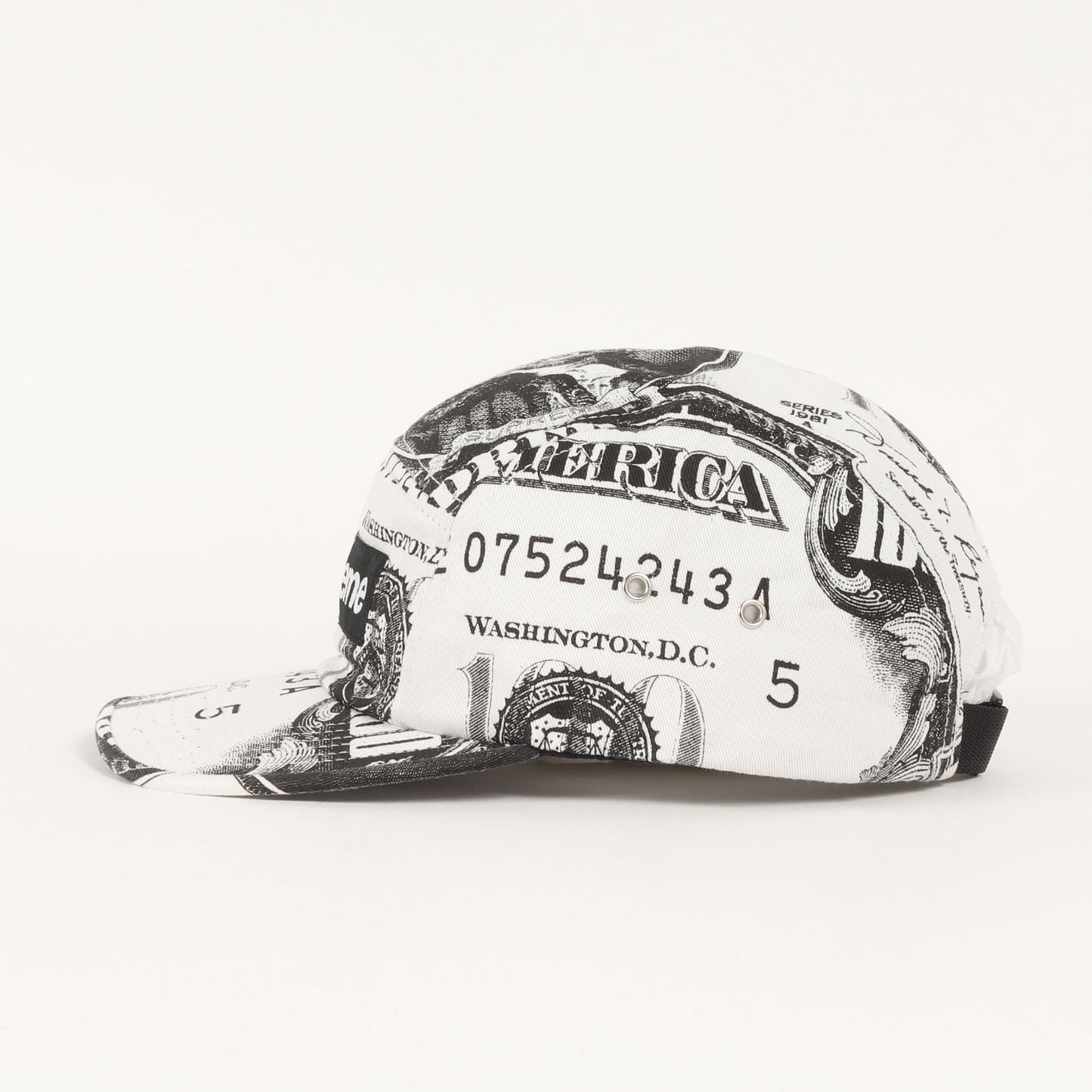 ドル札柄 BOXロゴ キャンプキャップ(Franklin  Camp Cap)