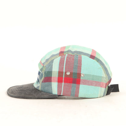 スウェードブリム マドラスチェック BOXロゴ キャンプキャップ(Madras Camp Cap)