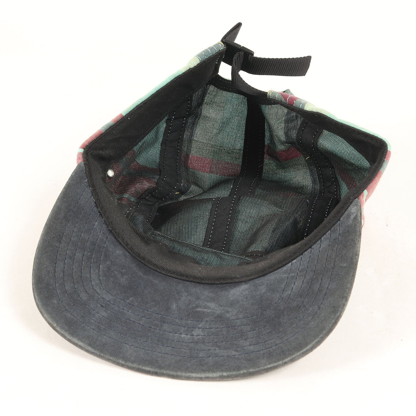 スウェードブリム マドラスチェック BOXロゴ キャンプキャップ(Madras Camp Cap)
