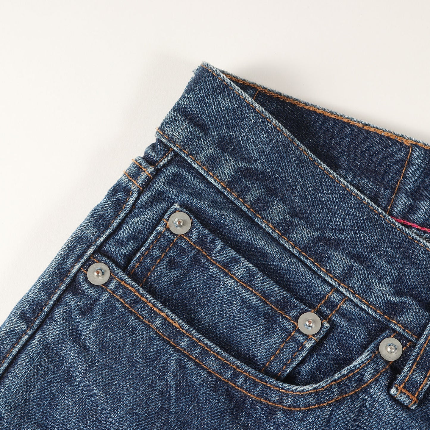 ヴィンテージ加工 テーパード デニムパンツ