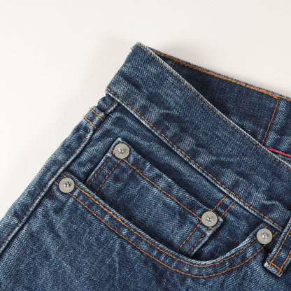 ヴィンテージ加工 テーパード デニムパンツ