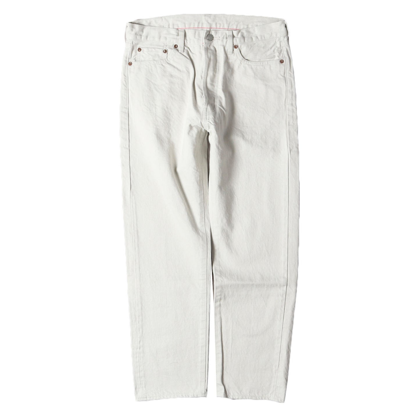 5ポケット アンクル ホワイト デニムパンツ