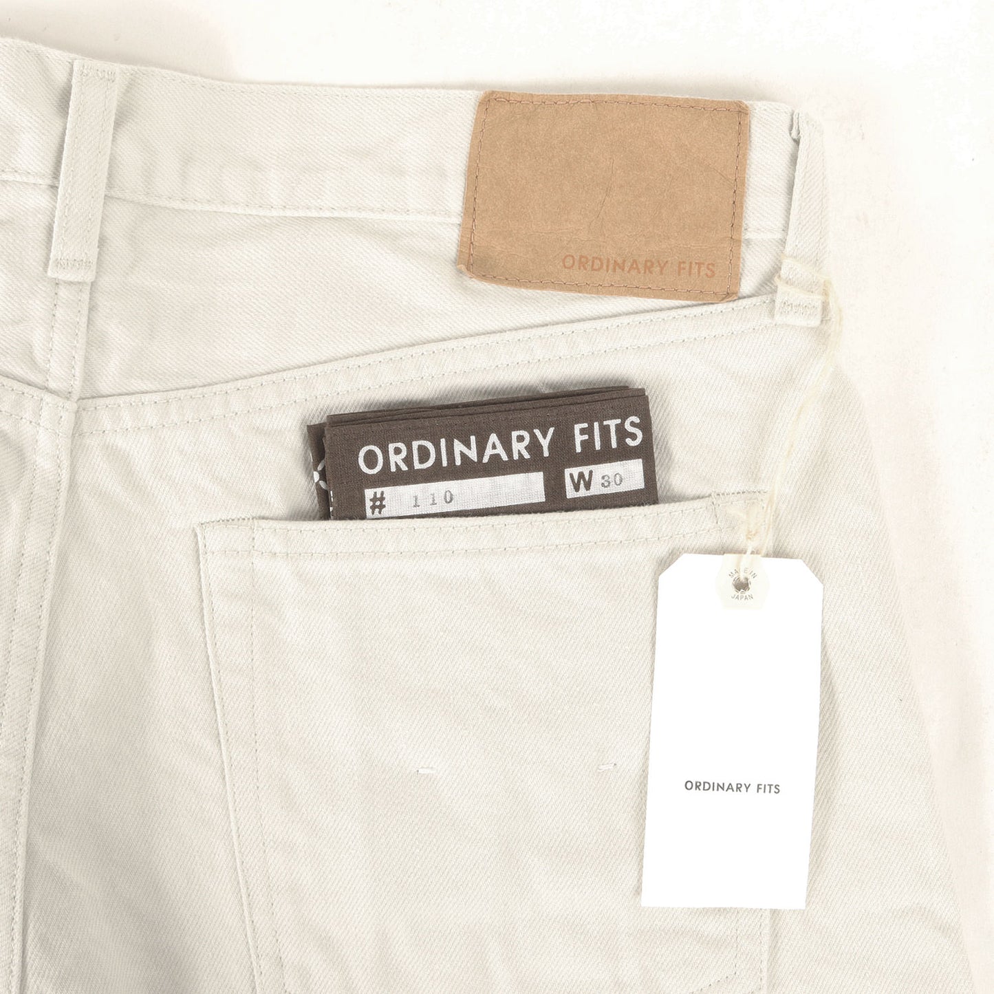 5ポケット アンクル ホワイト デニムパンツ