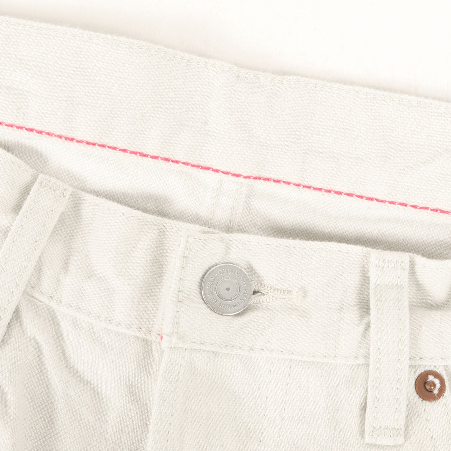 5ポケット アンクル ホワイト デニムパンツ